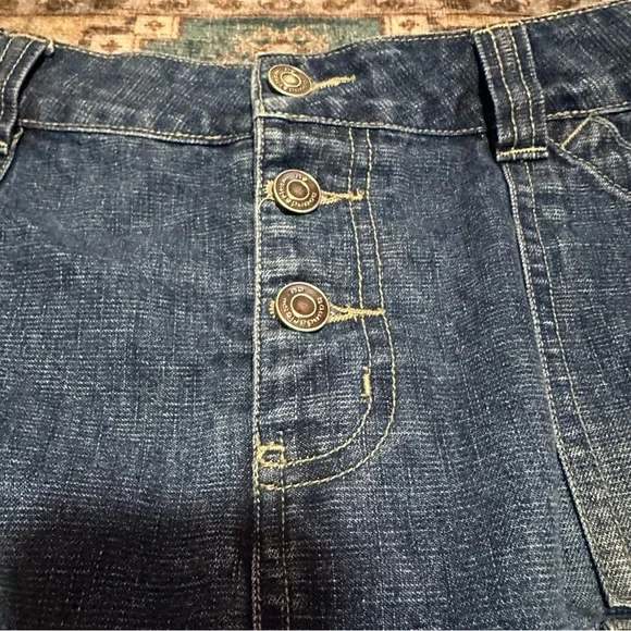 Vintage Y2K No Boundaries Blue denim maxi skirt with pockets size 11 - Picture 5 of 8